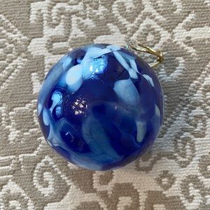 Glass ornament large and beautiful in blues EUC